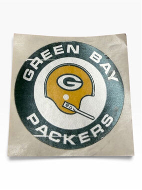 Rare Vintage 1970’s NFL Green Bay Packers Helmet 3" Round Sticker Reflective #2